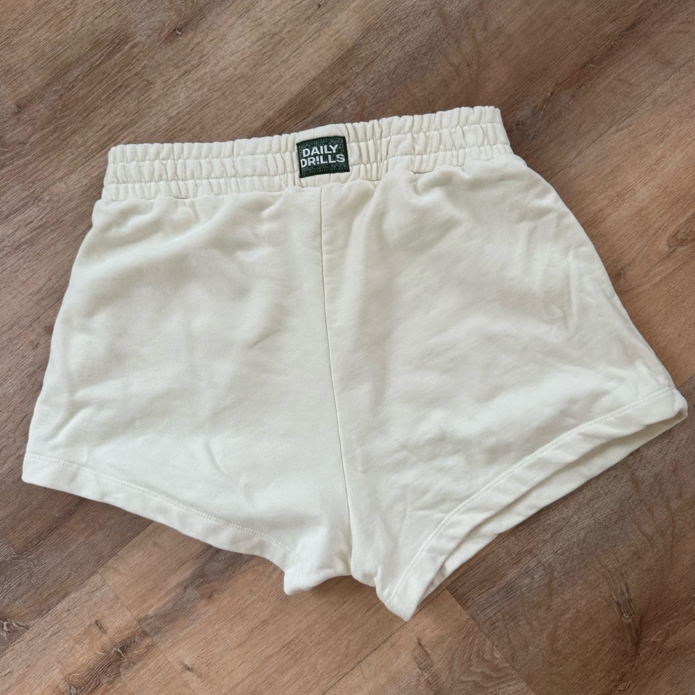 Daily Drills Off-White Elastic Hem Bandeau Top